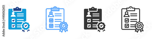 Criteria icon set multiple style collection