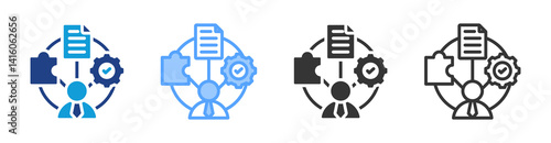 Abilities icon set multiple style collection