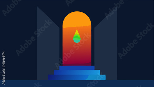 Temperature Gradient A colorcoded representation showing the temperature gradient from the chamber entrance to the inside indicating how temperatures drop as one enters the