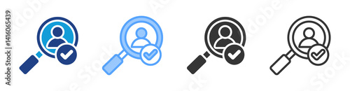 Identify icon set multiple style collection