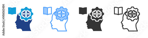 Cognitive Sciences icon set multiple style collection