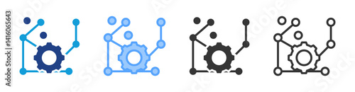 Complexity icon set multiple style collection