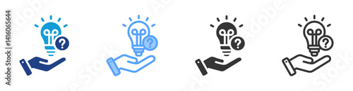 Help Seeking icon set multiple style collection