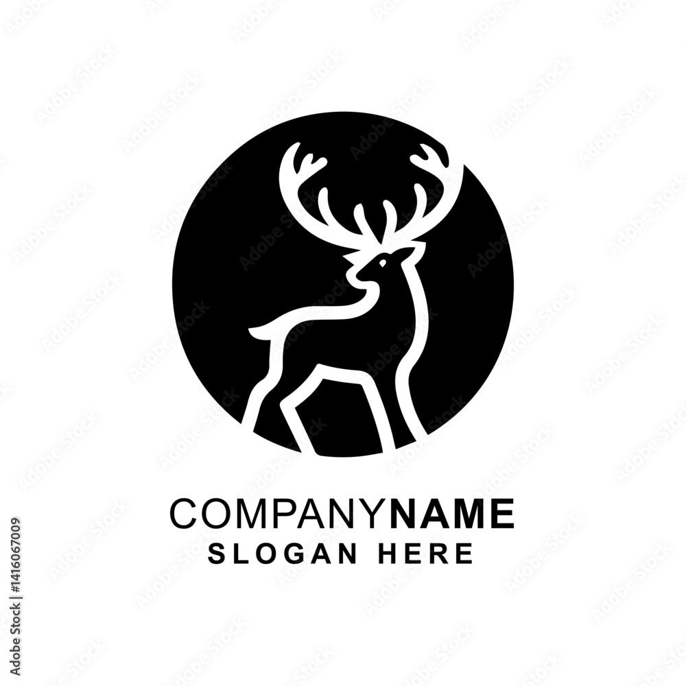 aesthetic deer logo vector illustration aesthetic deer logo vector illustration