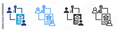 Leasing icon set multiple style collection