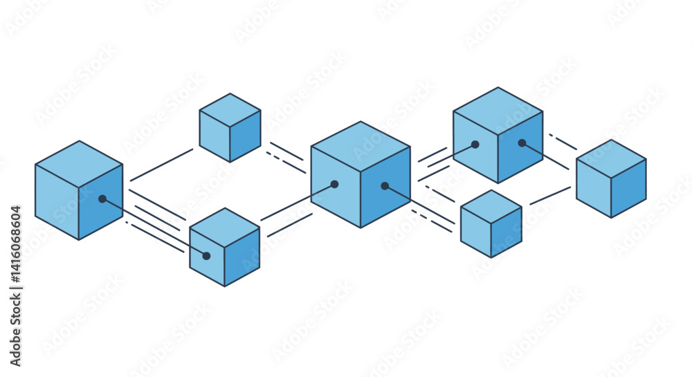 There is a diagram of group cubes that are connected to each other... There is a diagram of group cubes that are connected to each other...
