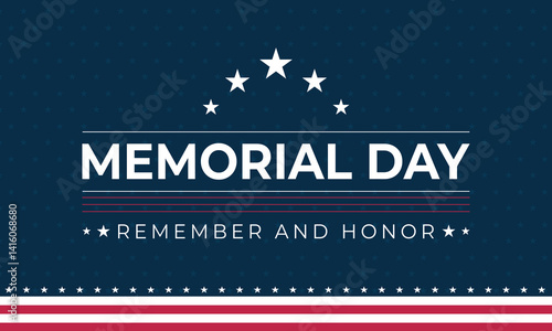 Celebration of Memorial day modern banner design background