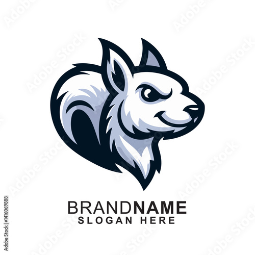 squirrel mascot logo vector illustration