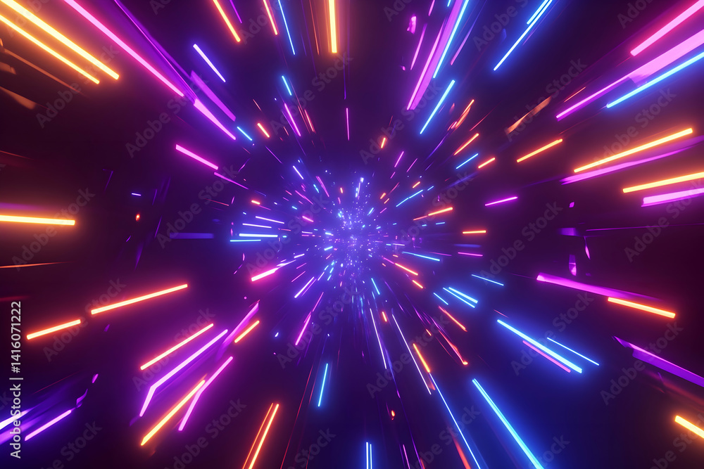 Obraz premium dynamic abstract high-speed light background