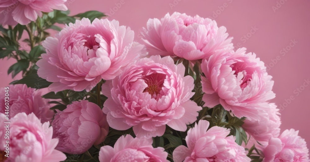 Dense cluster of pink peonies, soft pink backdrop, nature, pink peonies, blossom Dense cluster of pink peonies, soft pink backdrop, nature, pink peonies, blossom