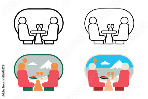 exclusive luxury private jet with leather seating, refined design, high end travel comfort, premium cabin line art