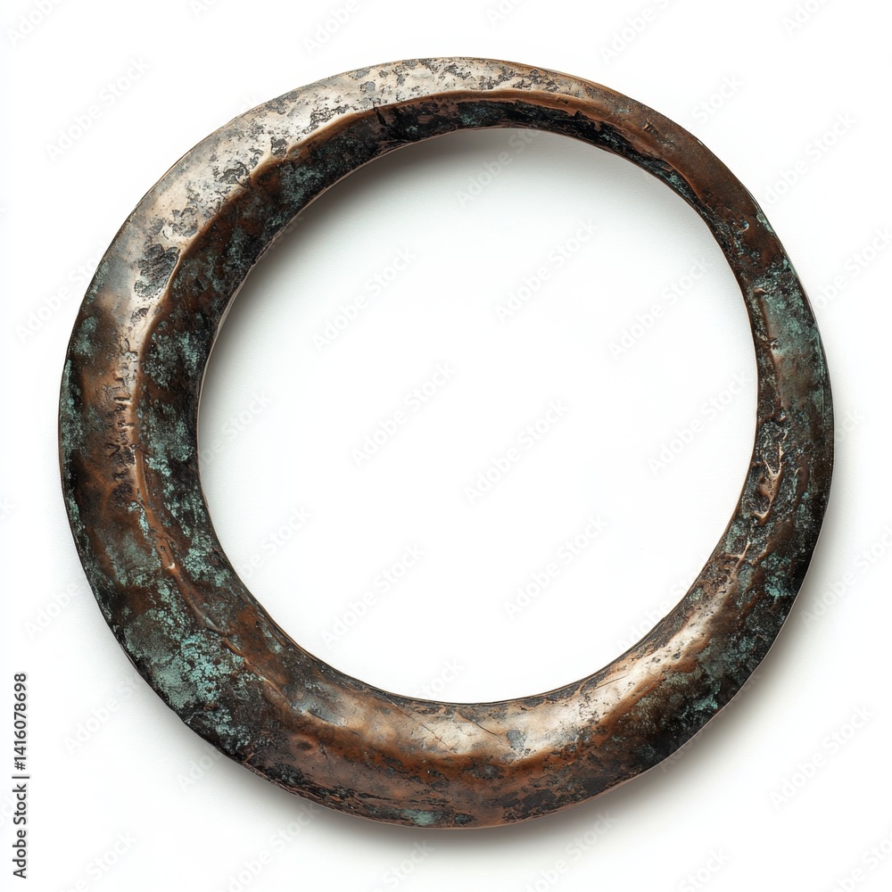 Ornate copper circular band Ornate copper circular band
