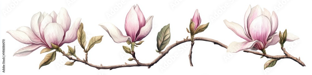 Fototapeta premium Delicate Magnolia Blooms