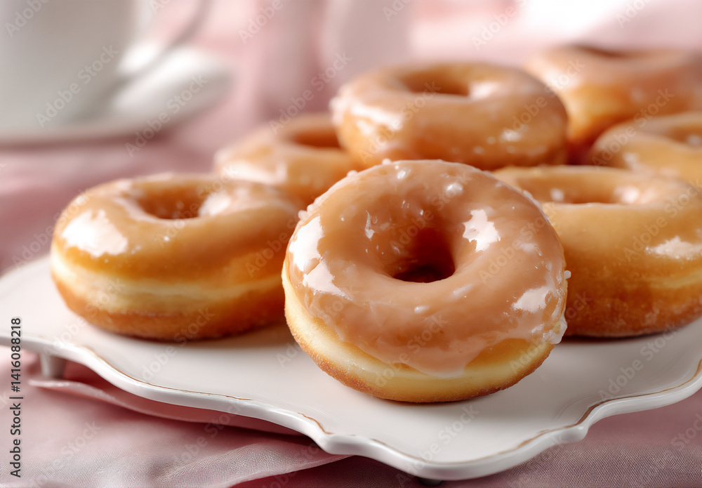 a delightful photograph of mouthwatering donuts a delightful photograph of mouthwatering donuts