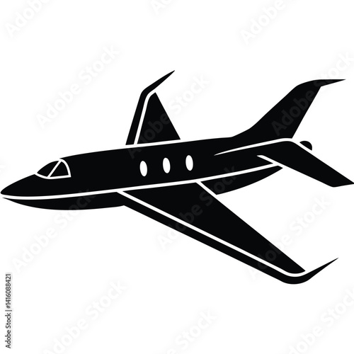 Sleek Private Jet With Smooth Curves And Winglets