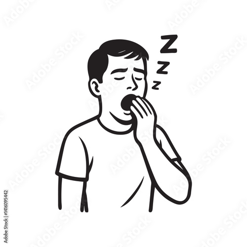 man yawning