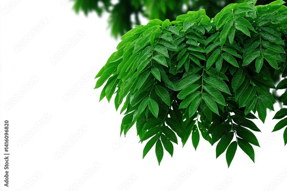 Closeup of vibrant green compound leaves with detailed texture and soft lighting symbolizing eco growth harmony freshness and sustainability in high clarity leaf stock image Closeup of vibrant green compound leaves with detailed texture and soft lighting symbolizing eco growth harmony freshness and sustainability in high clarity leaf stock image