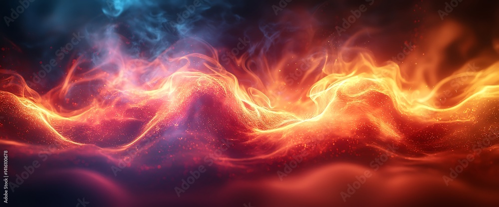 Abstract Red Blue Energy Waves Abstract Red Blue Energy Waves