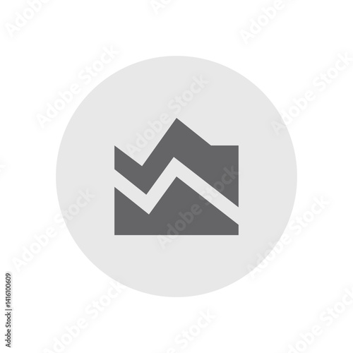 Free Download Area Chart Filled Icon - GFXLoad