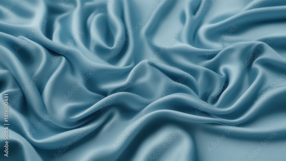 Fototapeta premium Abstract Blue Satin Drapes