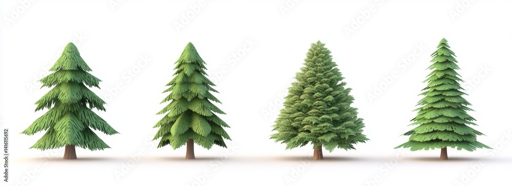 Obraz premium Digital Christmas Trees
