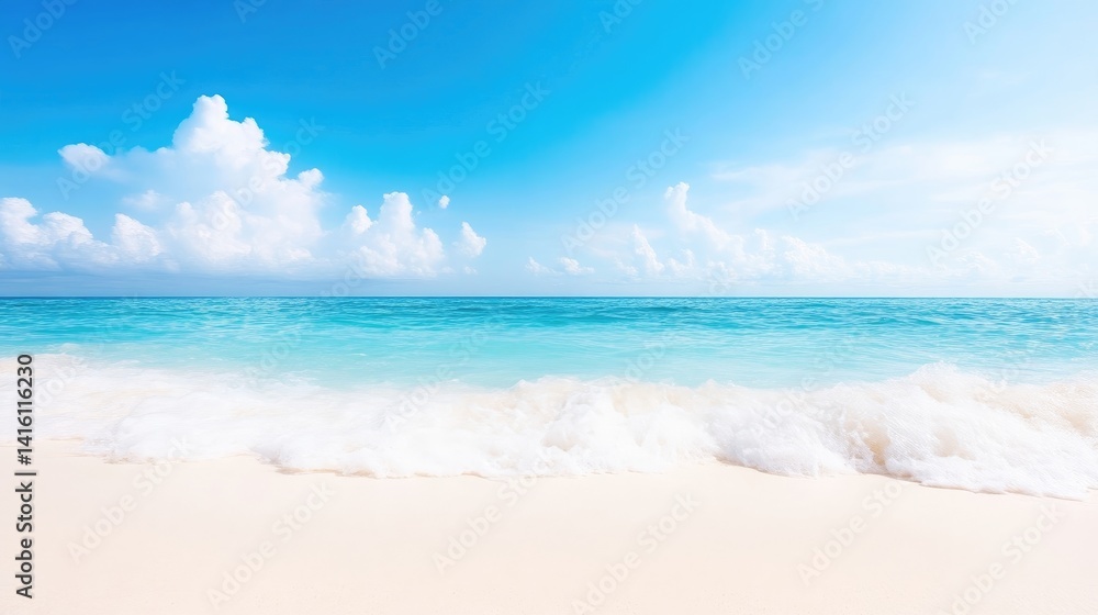Tranquil beach scene, soft focus Tranquil beach scene, soft focus