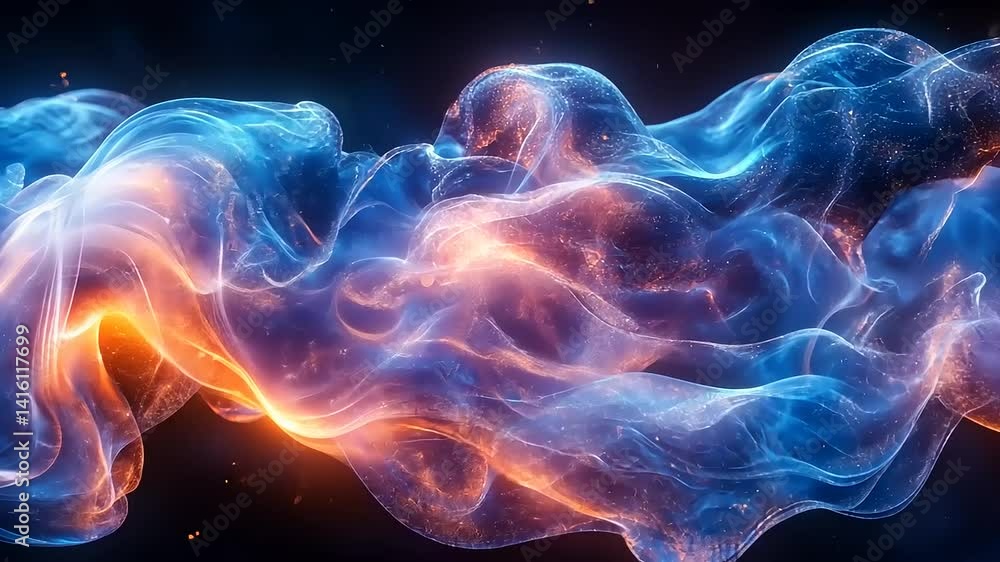 Abstract swirling, luminous, ethereal energy flow Abstract swirling, luminous, ethereal energy flow