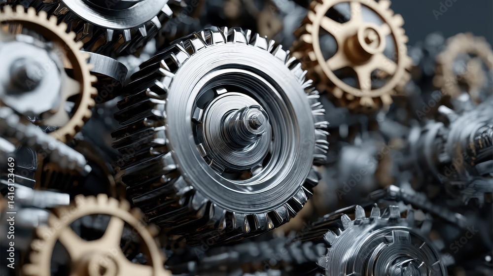 Complex Interlocking Gears Mechanism Complex Interlocking Gears Mechanism
