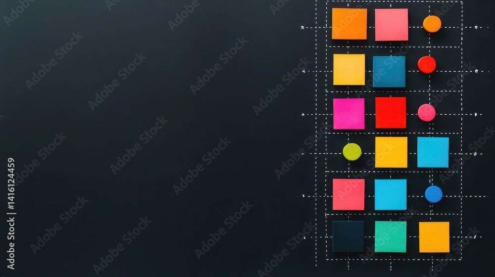 Fototapeta premium black wall with business strategy