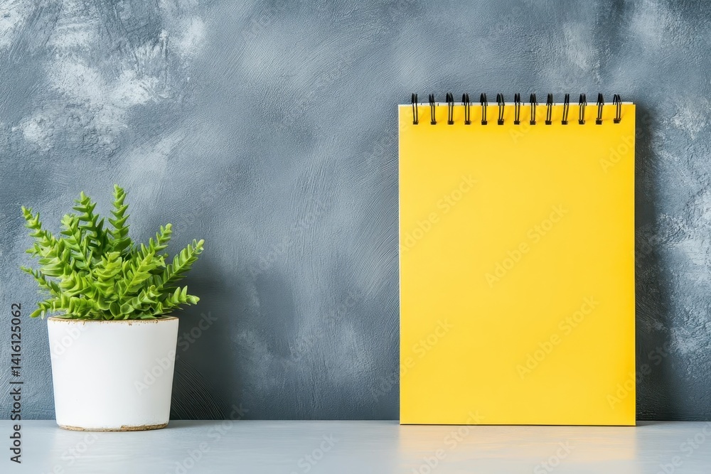 Blank paper desk spiral calendar