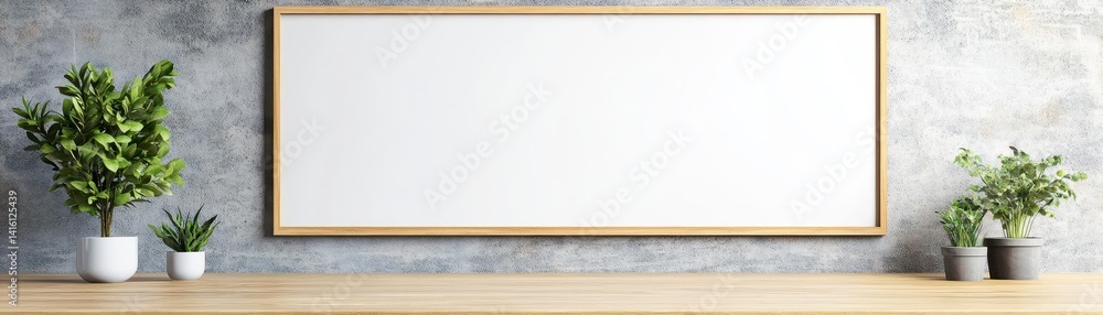 blank wall for logo mockup with office environment