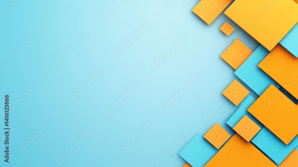 Blue and Orange Corporate Flyer Layout