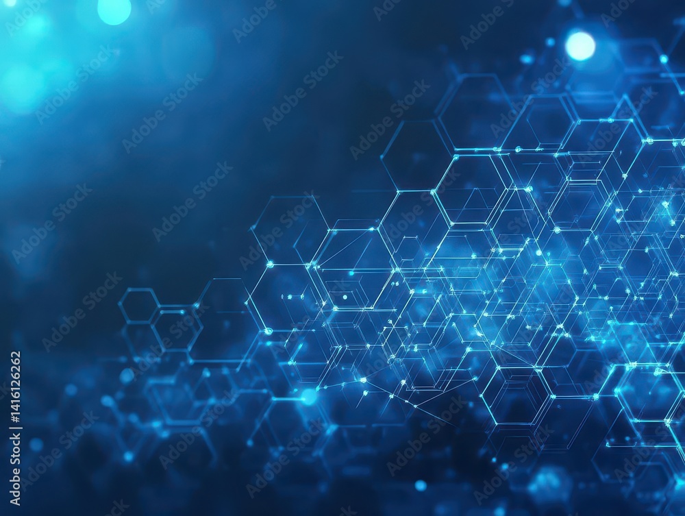 blue geometric shape abstract technology background