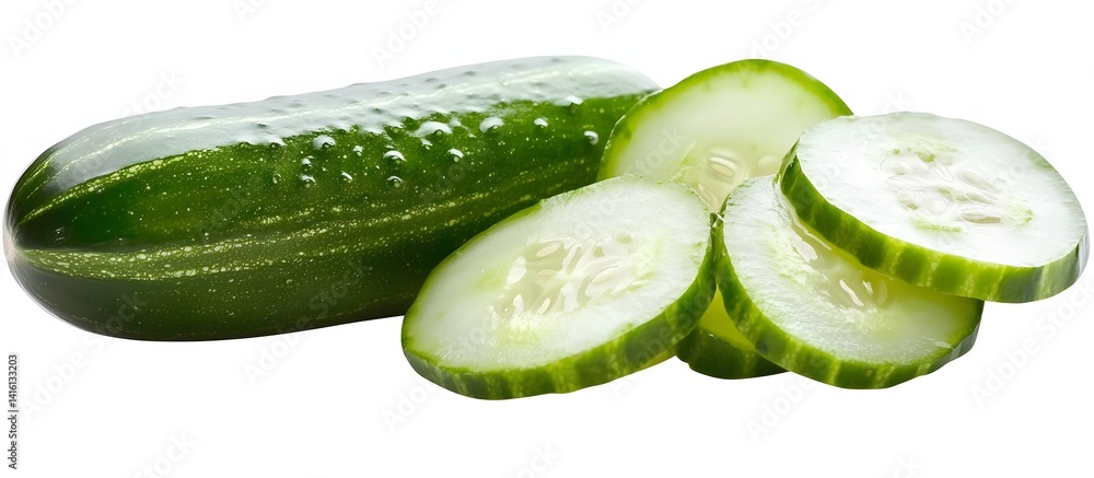 cucumber on white background cucumber on white background