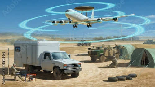 AWACS Aircraft Supporting Ground and Air Units With Battlefield Data Generative AI
