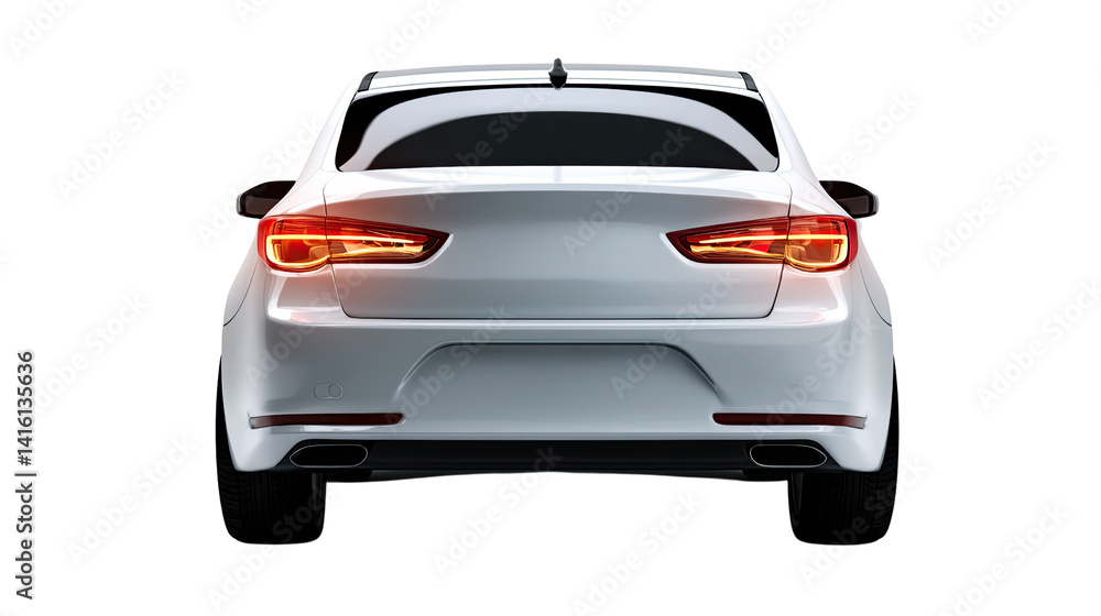 A classic white sports car, an isolated luxury automobile, embodies speed and vintage design A classic white sports car, an isolated luxury automobile, embodies speed and vintage design