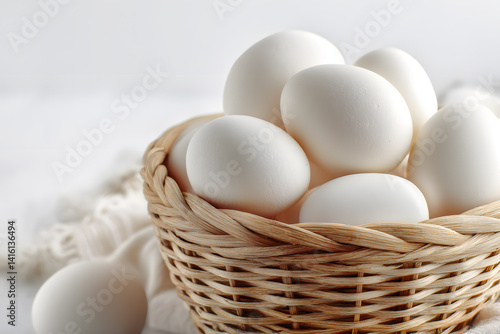 Easter Eggs on White Background