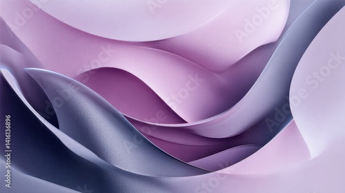Artistic wallpaper design with flowing organic shapes in soothing pastel tones