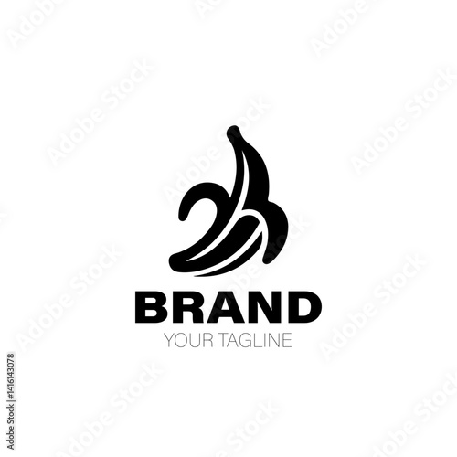 Banana Logo. Banana Logo Design. Banana Logo Brand. Banana Logo Vector Design Isolated on White Background