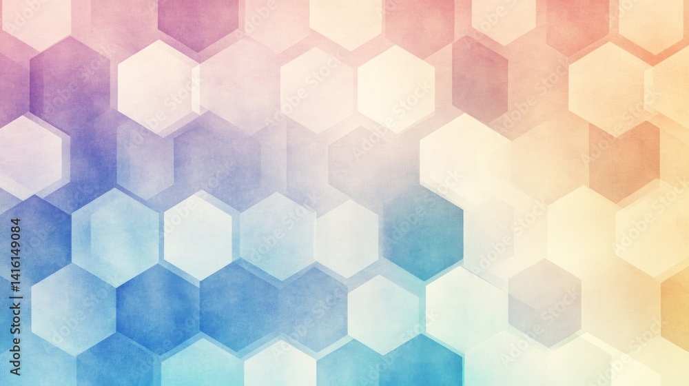 Soft, pastel-toned hexagon pattern, subtly textured. Soft, pastel-toned hexagon pattern, subtly textured.