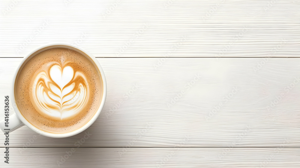 custom made wallpaper toronto digitalAromatic latte art on a white table