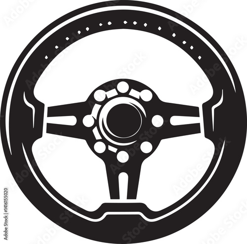 truck steering wheel illustration, wheel icon, wheel clipart, wheel silhouette vector black and white