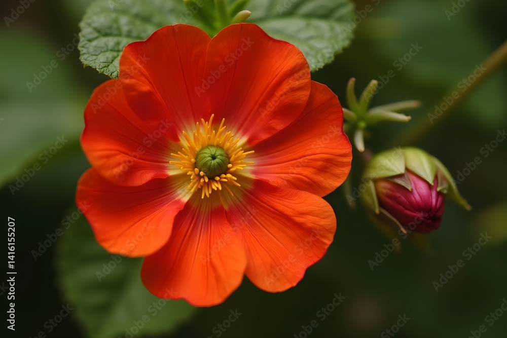 Vibrant nasturtium flower with delicate details Vibrant nasturtium flower with delicate details