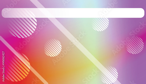 Blur Pastel ColorGradient Background with Line, Circle. For Screen Cell Phone. Vector Illustration.