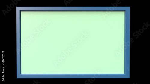 green frame on black background