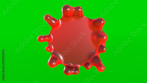 red paint splash isolated