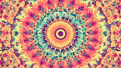 Colorful abstract mandala design