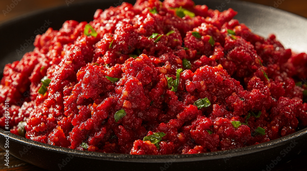 Bright red food heap Bright red food heap