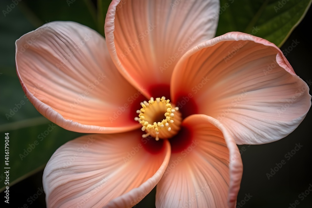 Fototapeta premium Extreme Macro of a Blooming Franklinia Alatamaha Flower