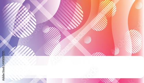 Template Background With Wave Geometric Shape, Lines, Circle. For Design, Presentation, Business. Vector Illustration